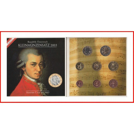 Austria 2003 Cartera Oficial Monedas € euros Austria 2003 Cartera Oficial Monedas € euros