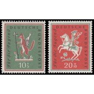 FAU1 Alemania Federal  Germany 157/58 !958 Por los viajes de estudios Personajes de canciones populares MNH