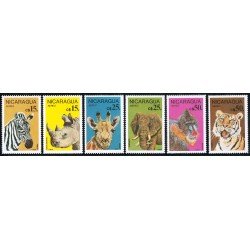Nicaragua A- 1152/57 1986 Protección de animales salvajes MNH Nicaragua A- 1152/57 1986 Protección de animales salvajes MNH