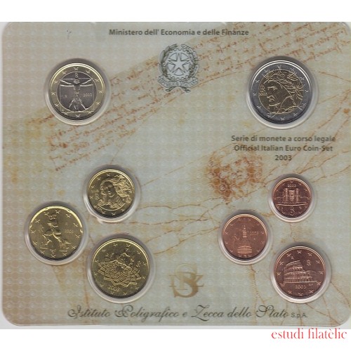 Monedas Euros Italia Cartera 2003