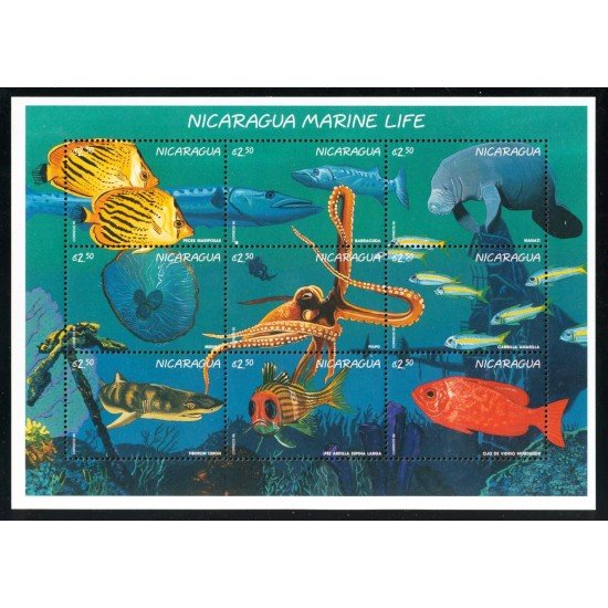 Nicaragua 2185/93 1996 Vida Marina MNH Nicaragua 2185/93 1996 Vida Marina MNH