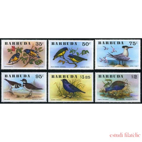 FAU2  Barbuda Nº 251/56 fauna pájaro MNH
