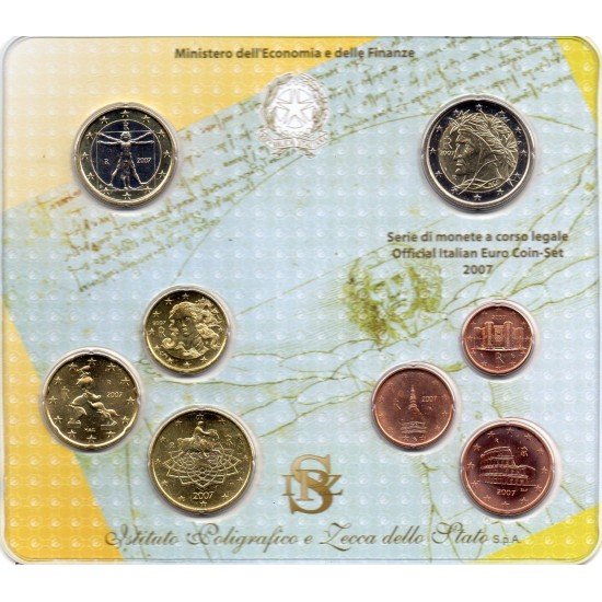 Monedas Euros Italia Cartera 2007 Monedas Euros Italia Cartera 2007