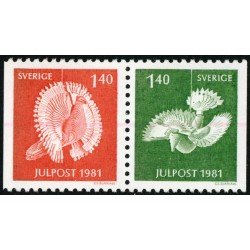FAU2 Suecia Sweden 1158a  1981 Pájaros tallados en madera  MNH