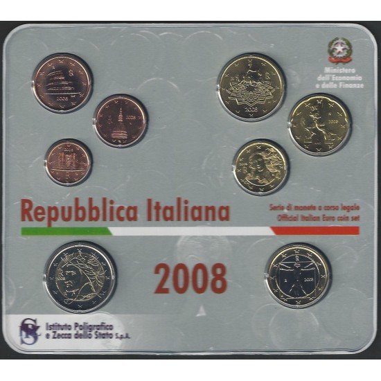 Monedas Euros Italia Cartera 2008 Monedas Euros Italia Cartera 2008