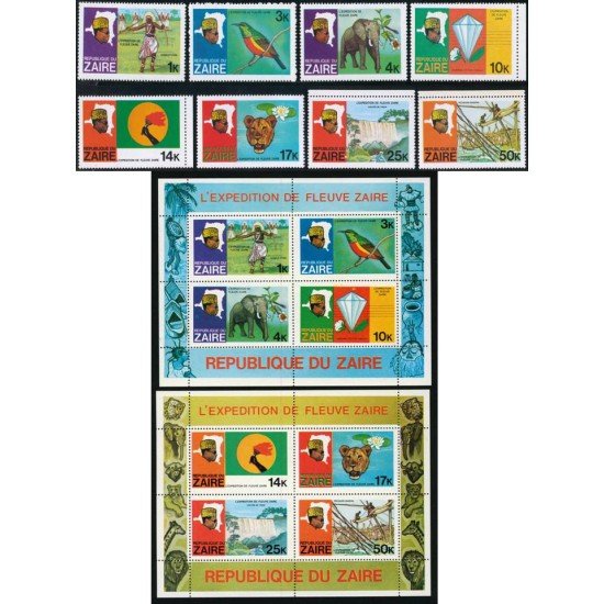 FAU2 Zaire 926/33 + HB 8/9 MNH FAU2 Zaire 926/33 + HB 8/9 MNH