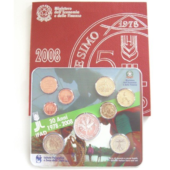 Monedas Euros Italia Cartera 2008 (+ moneda 5 € plata) Monedas Euros Italia Cartera 2008 (+ moneda 5 € plata)