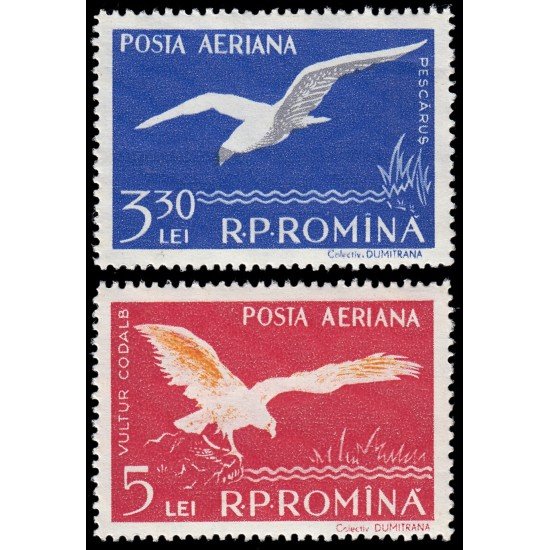 FAU3 Rumania Romania Aéreo 73/74 1957 Fauna de l delta del Danubio MNH FAU3 Rumania Romania Aéreo 73/74 1957 Fauna de l delta del Danubio MNH