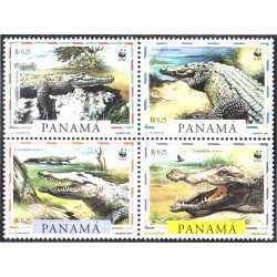 Panama 1138/41 1997 Fauna Cocodrilos MNH