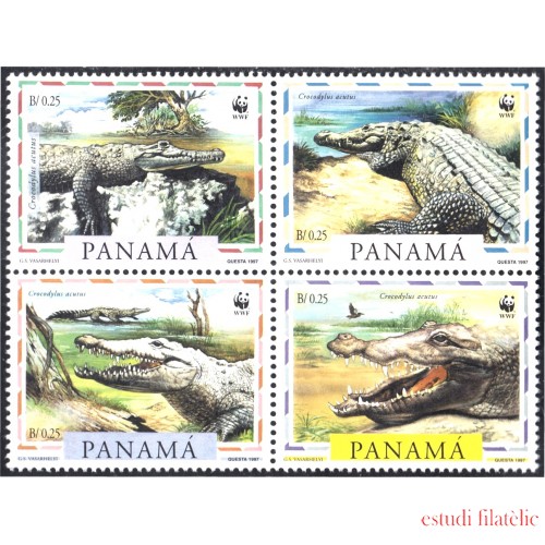 Panama 1138/41 1997 Fauna Cocodrilos MNH