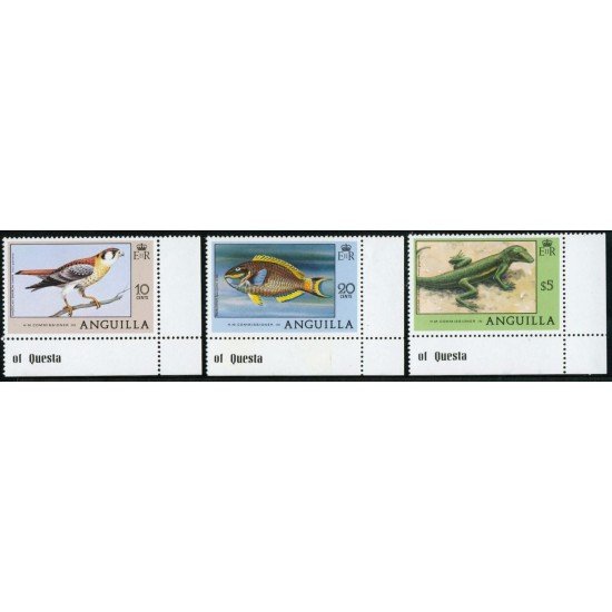FAU3 Anguilla Nº 269/71/77 fauna MNH FAU3 Anguilla Nº 269/71/77 fauna MNH