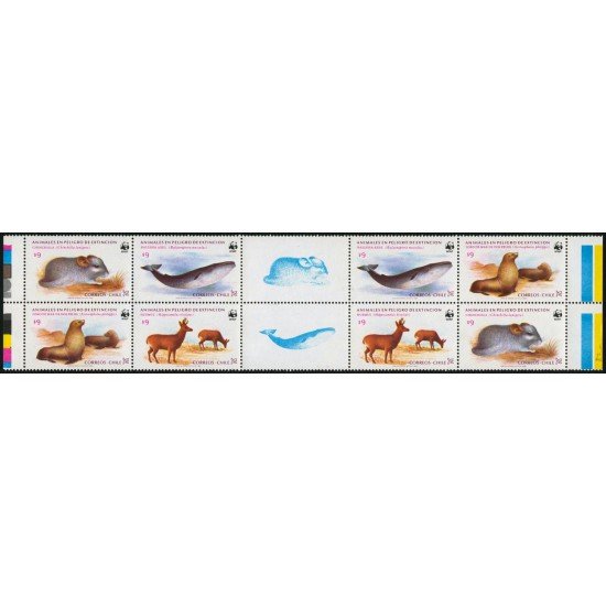FAU3 Chile 676/79 2 series en bloque 1984 MNH FAU3 Chile 676/79 2 series en bloque 1984 MNH