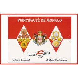 Monaco 2001 Cartera Oficial Monedas € euro Set Monaco 2001 Cartera Oficial Monedas € euro Set