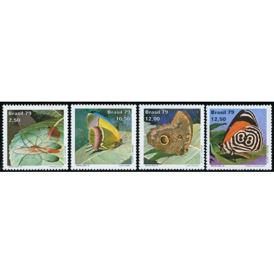 Brasil Brazil 1374/77 1979 3ra Exposición Mundial de Filatelia Mariposas Butterflies MNH Brasil Brazil 1374/77 1979 3ra Exposición Mundial de Filatelia Mariposas Butterflies MNH