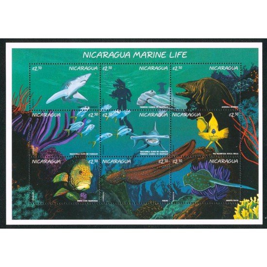 Nicaragua 2214/22 1996 Vida Marina MNH Nicaragua 2214/22 1996 Vida Marina MNH