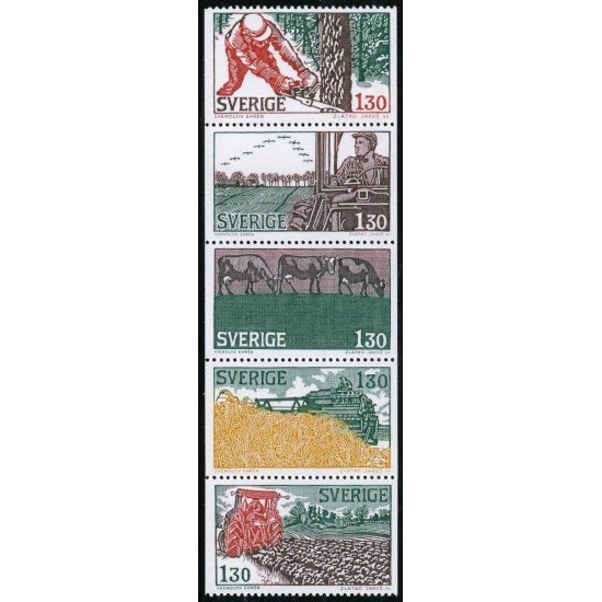 FAU5 Suecia Sweden 1042/46 1979 Amor de granjero MNH FAU5 Suecia Sweden 1042/46 1979 Amor de granjero MNH