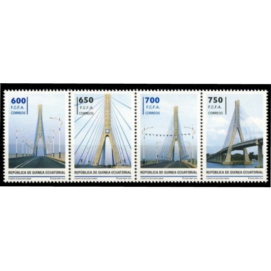 Guinea Ecuatorial 494/97 2014 Puente Bridge Bolondo Mbini MNH