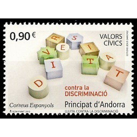 Andorra Española 409 2013 Valores cívicos MNH Andorra Española 409 2013 Valores cívicos MNH