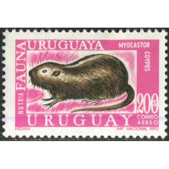 Uruguay A- 376 1971 Fauna Indígena Nutria MNH Uruguay A- 376 1971 Fauna Indígena Nutria MNH