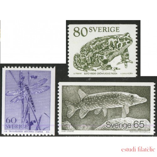 FAU5  Suecia Sweden 1057/59  1979 Vida silvestre Animales acuáticos MNH