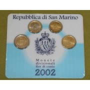 Monedas Euros San Marino Cartera 2002 (4 monedas)