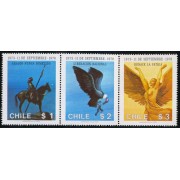 FAU5 Chile 472/74 1976 3º Aniversario del nuevo régimen  MNH