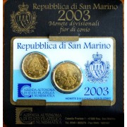 Monedas Euros San Marino Cartera 2003 (20-50 centimos)