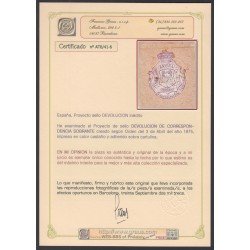 España Spain Variedad 1875 Proyecto Sello Devolución Pieza única Certf. Graus España Spain Variedad 1875 Proyecto Sello Devolución Pieza única Certf. Graus