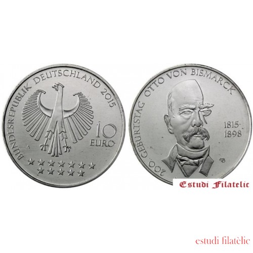 Monedas Euros Conmemorativos de Europa Alemania 10€  2015  Otto Von Bismark