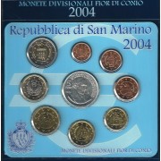 Monedas Euros San Marino Cartera  2004 + 5€ (plata)