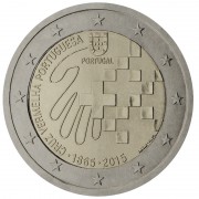 Portugal 2015 2 € euros conmemorativos 150º Av Cruz Roja portuguesa