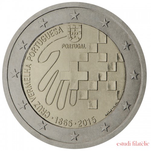 Portugal 2015 2 € euros conmemorativos 150º Av Cruz Roja portuguesa