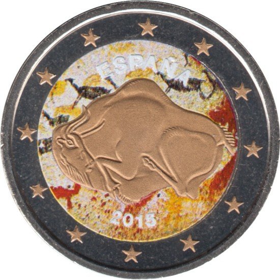 España 2015 2 € euros conmemorativos Color UNESCO Cueva de Altamira España 2015 2 € euros conmemorativos Color UNESCO Cueva de Altamira