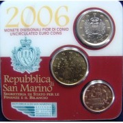 Monedas Euros San Marino Cartera 2006 (5 cts., 50 cts., 1 euro)