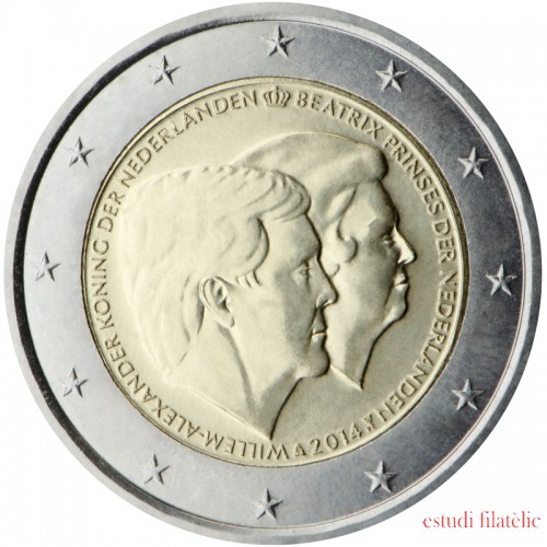 Holanda 2014 2 € euros conmemorativos  Guillermo-Alejandro Reina Beatriz