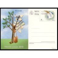 España Spain Entero Postal ( tarjeta ) 183 Valores Cívicos Reciclaje  Árbol tree