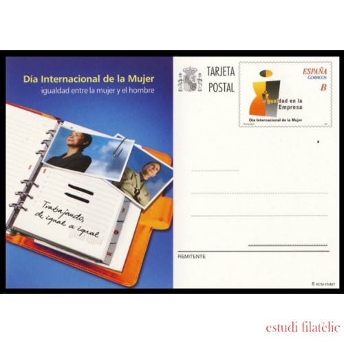 España Spain Entero Postal ( tarjeta ) 187 2011 Día Internacional de la Mujer