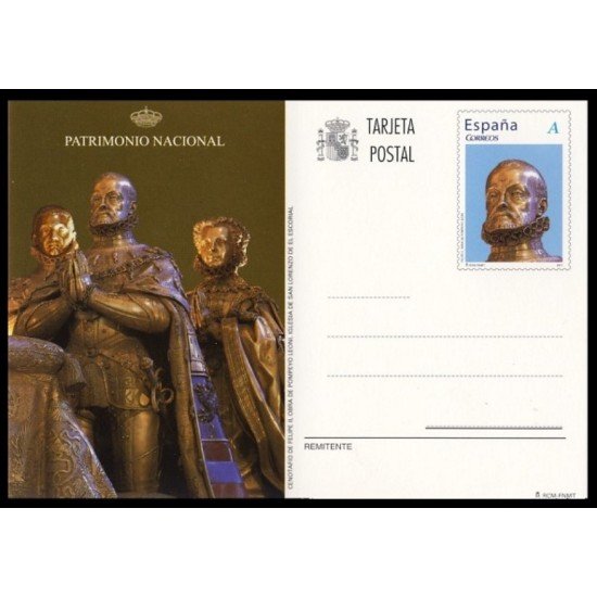España Spain Entero Postal ( tarjeta ) 188 2011 Parimonio Cenotafio Felipe II Pompeyo Leoni