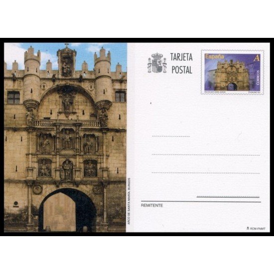 España Spain Entero Postal ( tarjeta ) 189 2012 Patrimonio Arco de Santa María Burgos