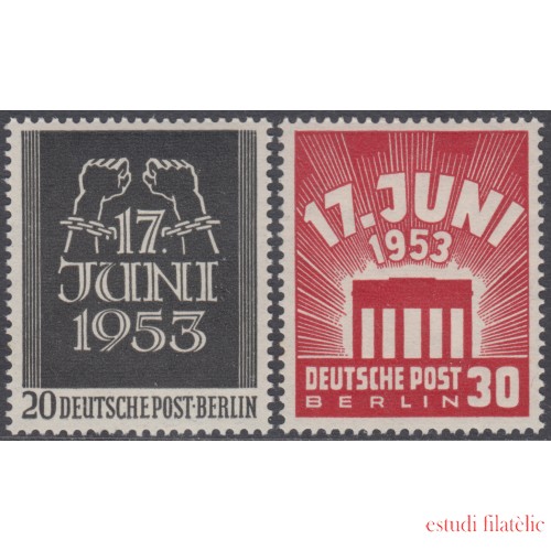  Alemania Berlín Nº 96/97 9N99 - 9N100 1953 17 de Junio MNH 