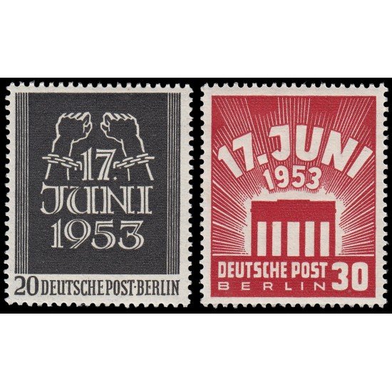 Alemania Berlín 96/97 1953 17 de Junio MNH Alemania Berlín 96/97 1953 17 de Junio MNH