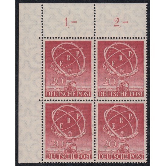 Alemania Berlín Nº 57 9N68 Bl.4 1950 Reconstrucción de Europa MNH Alemania Berlín Nº 57 9N68 Bl.4 1950 Reconstrucción de Europa MNH
