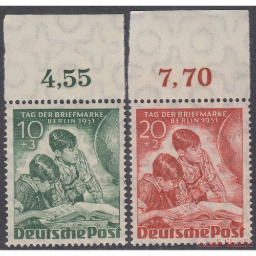 Alemania Berlin Nº 66/67 9NB6 - 9NB7 1951 Día del Sello MNH