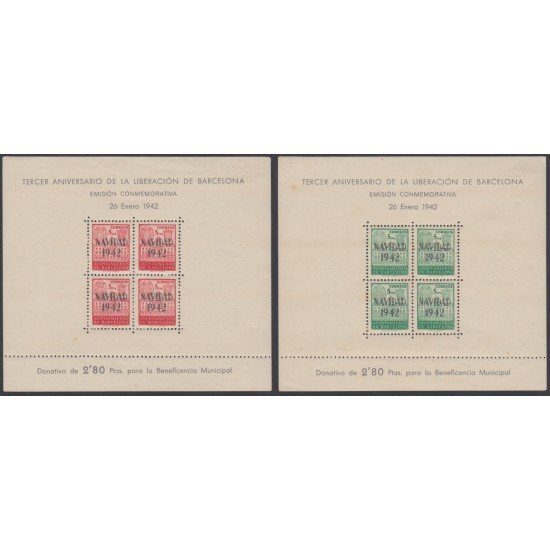 Barcelona 40/41 1942 Navidad MH Barcelona 40/41 1942 Navidad MH