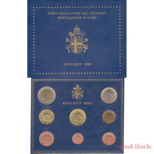 Vaticano  2002 Cartera Oficial Monedas € euros 