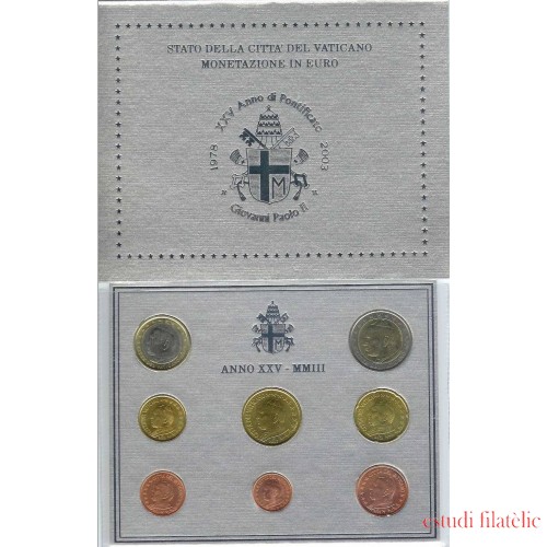 Vaticano 2003 Cartera Oficial Monedas € euros