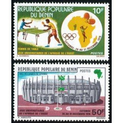 TEN Benín Nº 386/87 1976 deportes tenis de mesa MNH TEN Benín Nº 386/87 1976 deportes tenis de mesa MNH
