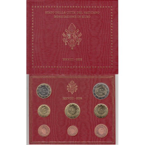 Vaticano 2008 Cartera Oficial Monedas € euros Benedicto XVI