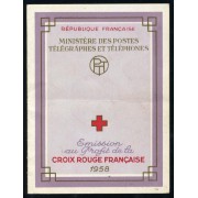 France Francia Carnets  2007 1958 Cruz Roja  Carnet 8 sellos 2 series  Used