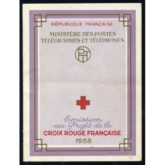 France Francia Carnets 2007 1958 Cruz Roja Carnet 8 sellos 2 series Used France Francia Carnets 2007 1958 Cruz Roja Carnet 8 sellos 2 series Used